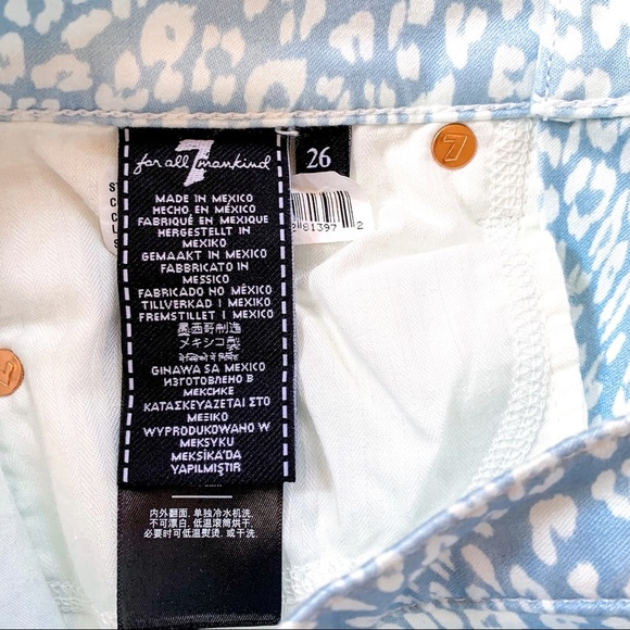 NWT 7 for All Mankind Gwen Leopard Jeans - Picture 12 of 13